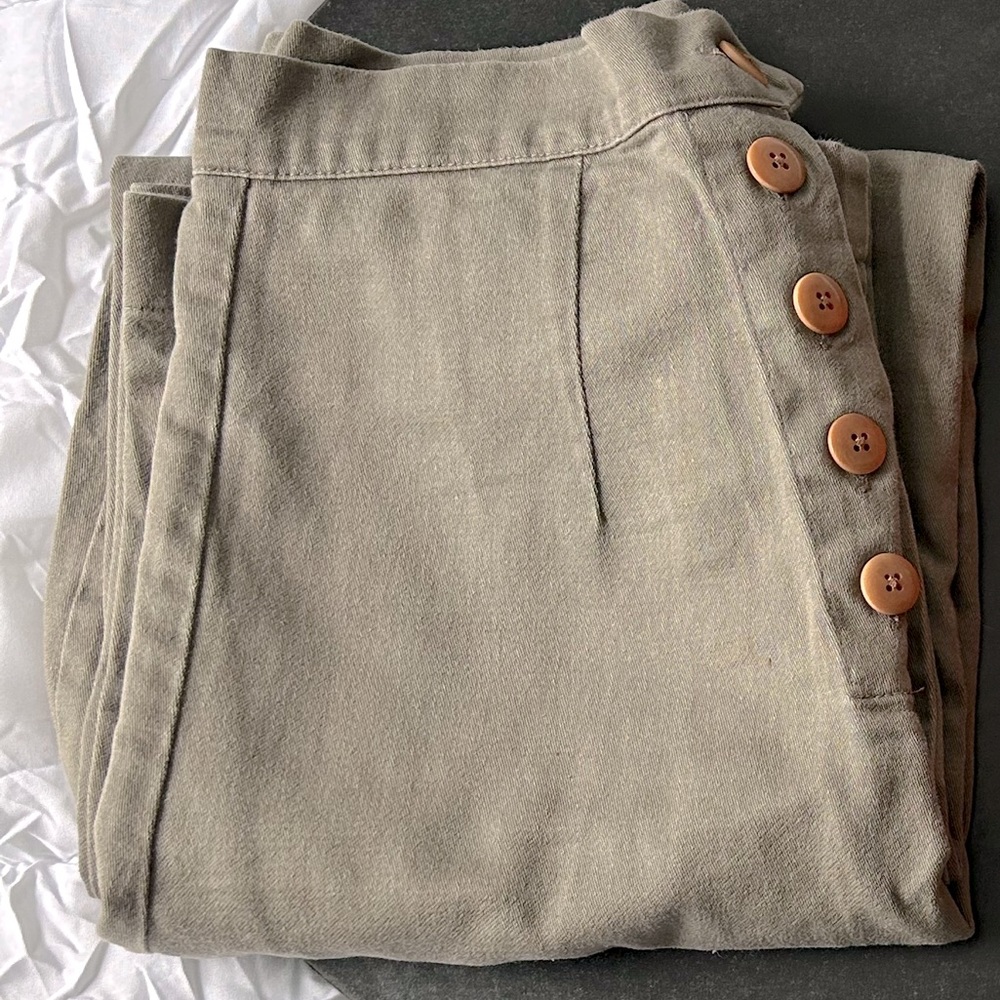 Ilana Kohn high waisted pants with a side button closure